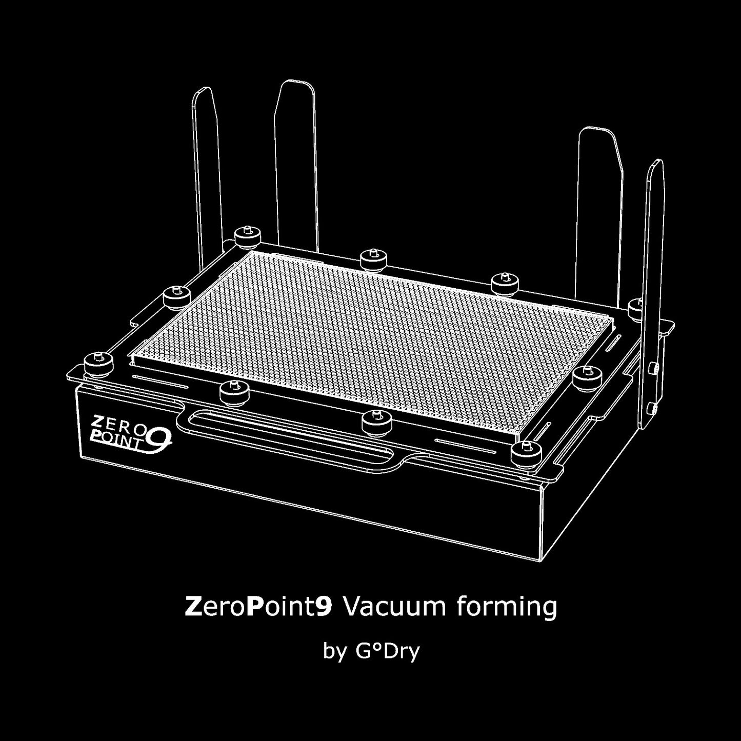 ZeroPoint9 Vakuum Tiefziehmaschine – Kompakte Vacuum Forming Box für 3D-Druck, Prototyping, Modellbau & Verpackungen – Industrietauglich 355x226x120