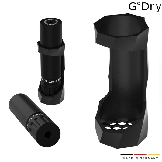 G°Dry Schalldämpferhalter, Halter Schalldämpfer, Aufbewahrung Schalldämpfer